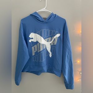 Blue Puma Cropped Jumper